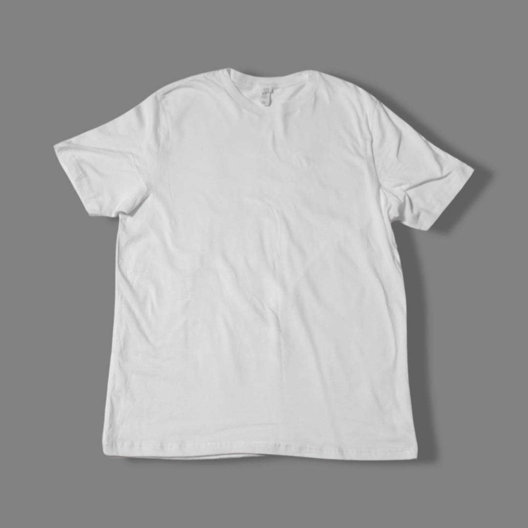 Moonlit Mystery: Black-on-Black T-shirt with Discreet Lunar Cycle - Phase Seven